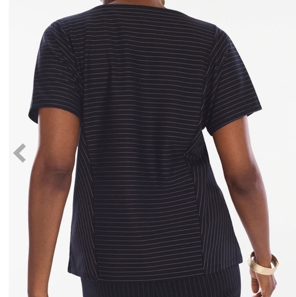 NWT Chicos PINSTRIPED PONTE TEESize 3 - Picture 2 of 5